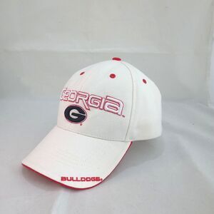 Georgia Bulldogs Football White Adjustable Strapback Cap NCAA Team 6 Panel